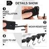 Pack of 6 Leather S Hooks, Camping Hooks, Metal Hooks,