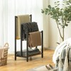 HOOBRO Free Standing Towel Rack, 3 Tier Blanket Rack, Blanket