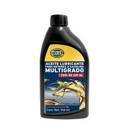 HELLA - ACEITE MULTIGRADO MINERAL PARA MOTOR A GASOLINA 20W50 API SL, BOTE DE 946 MILILITROS. NÚMERO DE PARTE : HMOSL-20W50LT 358277101