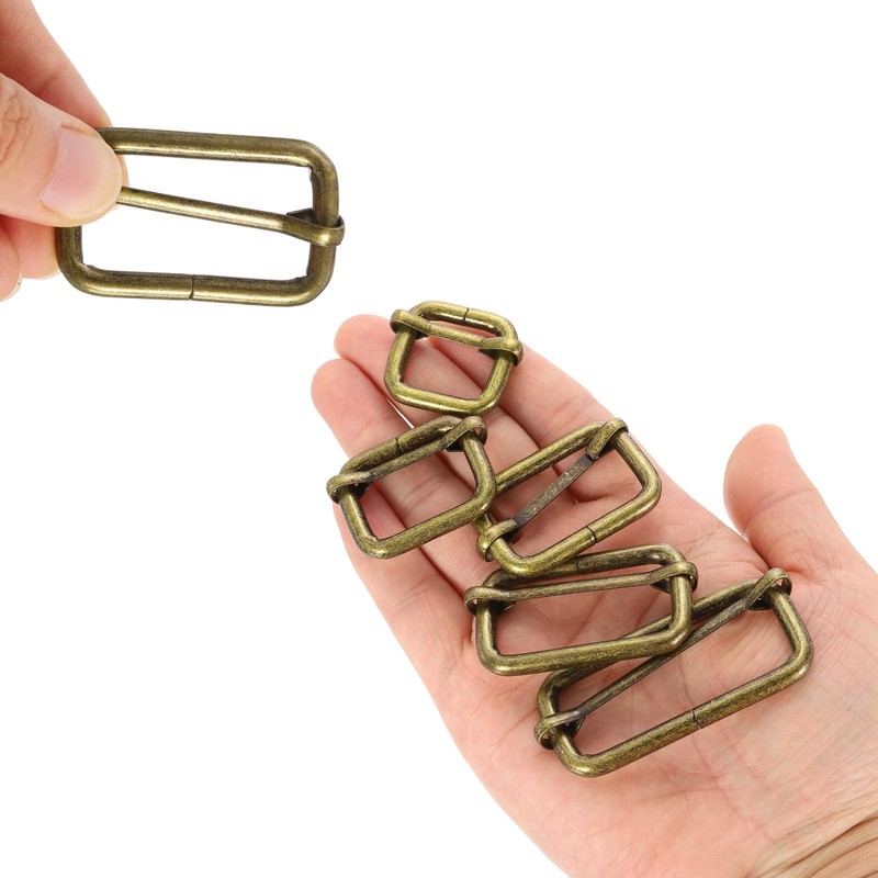 sourcing map Slide Buckle, 10Pcs 1 1/2" - Metal Tri-Glides