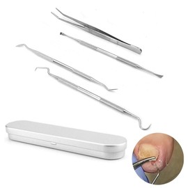 도매프리 3 Types of Nail Curettes + 1 Type of Nail Clipper Nail Care Set (Total 4 Types)