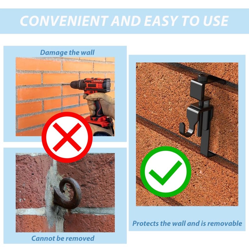 TRBSXRT Stainless Steel Brick Wall Clips - Heavy Duty Brick