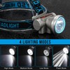 High Brightness LED Headlamp with Display Screen Rechargeable USB-C Waterproof