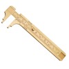 Pocket Caliper, 100mm Double Scale Sliding Gauge Brass Vernier Caliper