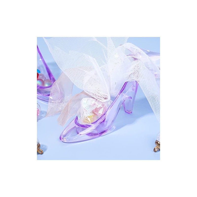 ZYFLSQ - 24 pantuflas de plástico de Cenicienta de 3.5