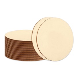 WELANE Wood Circles, 20 PCS Round Unfinished Wood Pieces for Craft Making, Painting, Home, Party, Holiday Decor (8cm/3.14in)