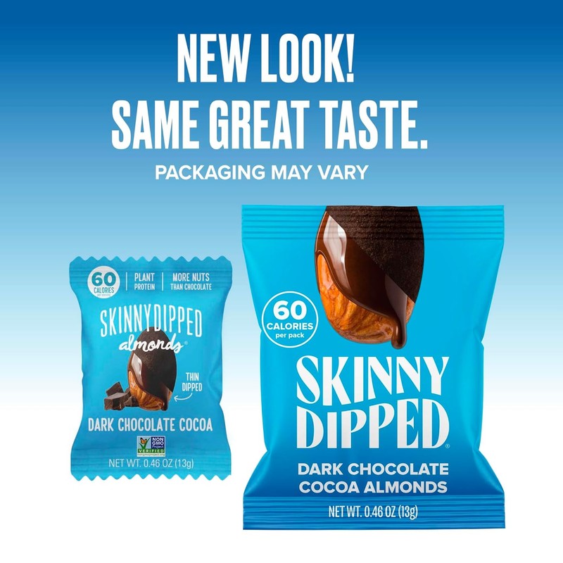 SkinnyDipped Snack Attack Minis Almond Variety Pack, 0.46oz Bags |