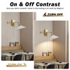Magiroz Vintage Milk Glass Wall Sconce Modern Rushed Brass Swing
