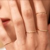 Me&Hz 14K Gold Plated Stacking Rings for Women 1mm Ultra