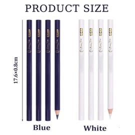 WERIGONI Pack of 8 Sewing Marking Pens, Tailor's Chalk Pen, Water Soluble Tailor's Chalk for Cutting Fabric, Garments, Wooden Case, Pencils