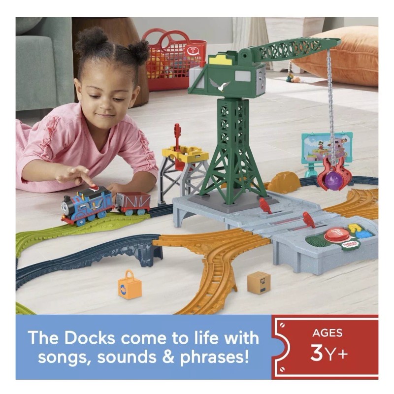 Thomas & Friends Motorized Train Set Talking Cranky Delivery Play