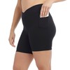 Danskin Women's 2-Pack 7" Active Bike Shorts, Black/Black, Small