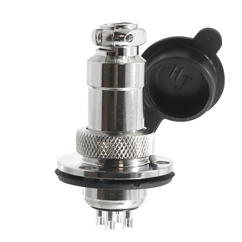 WITTKOWARE M19 Metal Connector Pair, Coupling/Mounting Plug, Screwable, Solder Connection,