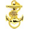 US Coast Guard Anchor Cap Hat Badge Screw Back USCG