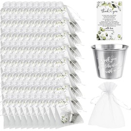 Zansens 80 Wedding Favour Sets,80 Stainless Steel Wedding Tumblers,80 Thank You Cards with Organza Bags,Bulk Tumblers,Toast to Love,Wedding Bridal Shower Favours for Guests Party Prom Favours