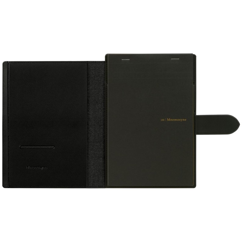 Maruman Mnemosyne Notepad with Cover and Eraser, A5, Black MNP-05