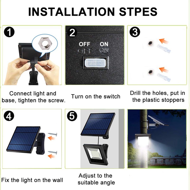 Awanber Solar Powered Lights Outdoor, Bright White Light IP65 Waterproof