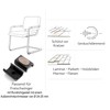 Design61 Felt Glides Set of 4 for Cantilever Chair Glides