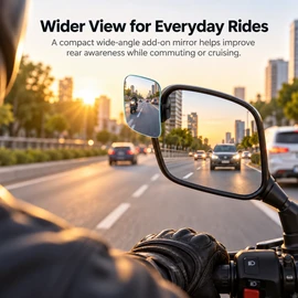 Wide-Angle Blind Spot Mirror for Car & Motorcycle – 360° Adjustable Auxiliary Rearview Mirror, 50mm or 46×62mm