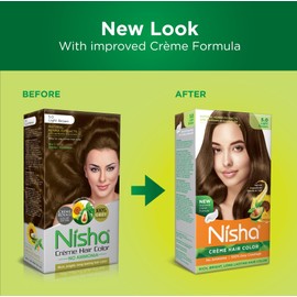 Nisha Creme Hair Color (Pack of 3, Light Brown)