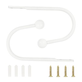 TAIYOU Pack of 2 Tiebacks Curtains Metal Curtain Tieback Hooks Decorative Wall Mounted Tie Hooks for Bedroom Living Room Bathrooms Kitchen Offices Dining Room Cafes Round Head Milky White