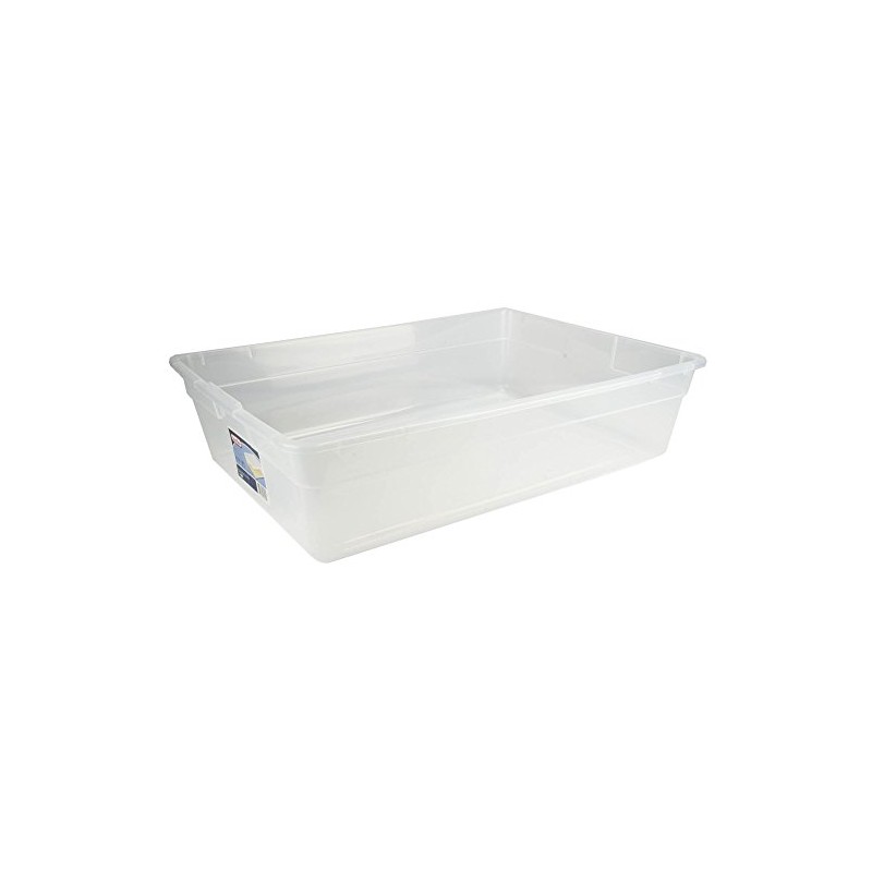 Sterilite 28 Qt Underbed Storage Box, Stackable Bin with Lid,