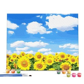 I Love Painting DIY Canvas Painting 40x50cm Refreshing Summer Sunflower / 아이러브페인팅 DIY캔버스형 그림그리기 40x50cm 청량한 여름해바라기