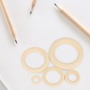 ZEONHAK 200 Pcs 5 Sizes Natural Wooden Rings, Unfinished Wood
