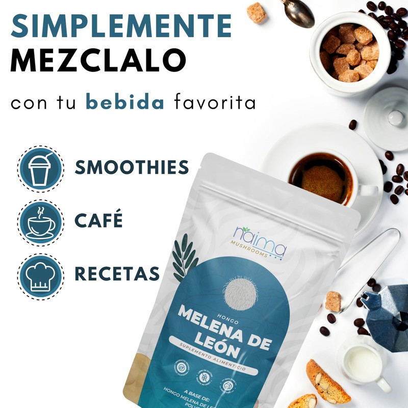 NAIMA Hongo Melena de León en Polvo, 100 g |