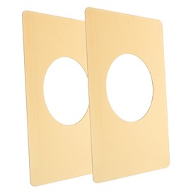 Gadpiparty 2 pcs Stainless Steel Door Knob Plates Door Reinforcement Covers for Standard Knobs Durable Filler Plates for Home Office Hotel Use