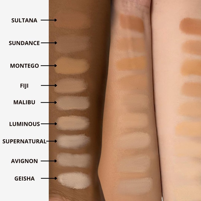 Honeybee Gardens Pressed Mineral Powder Foundation Refill, Malibu, Medium Olive