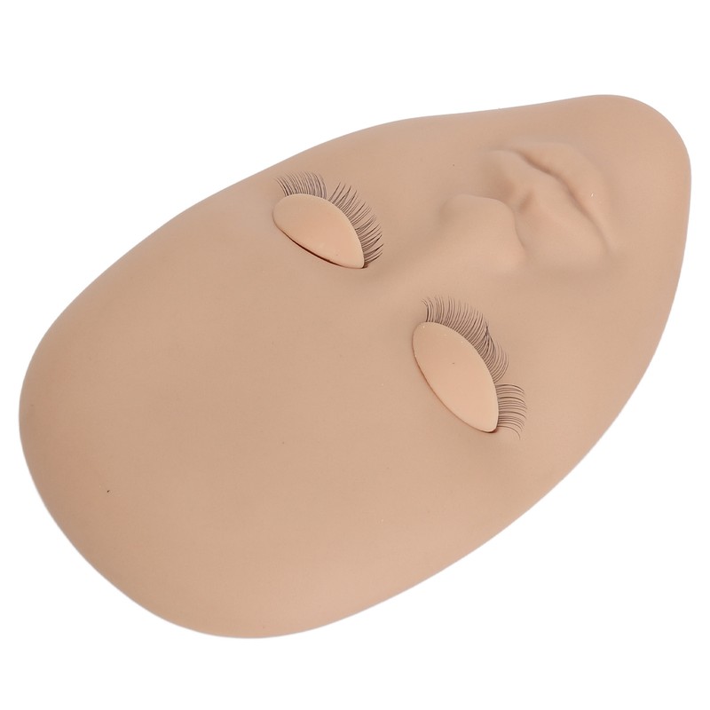 Eyelash Extension Face Mannequin 3 Pairs Removable Eyelids Single Layer