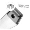 IWOWHERO 50pcs Square Tube Inserts Threaded Nuts for Metal Quick