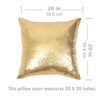 Eternal Beauty Set of 2 Sequin Decorative Pillow Cover Gold