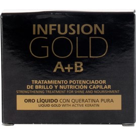 Tahe Infusion Gold Tratamiento Capilar Potenciador de Brillo y Nutrición con Oro Líquido y Queratina Pura, 2 x 10 ml