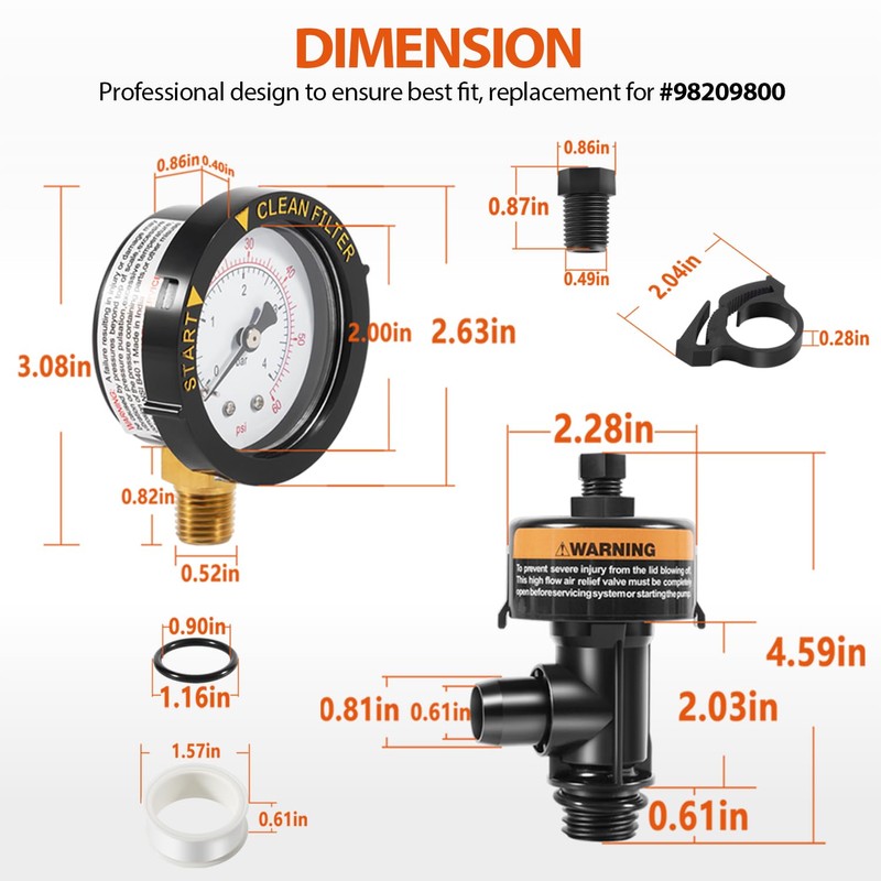 DearChan 98209800 High Flow Manual Relief Valve/Air Relief Manual Valve