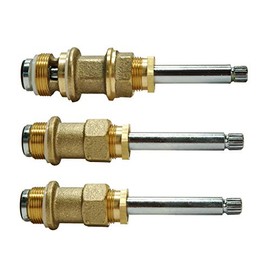 Compatible with Price Pfister 910-052 & 910-043 Shower Stem, 1/2" Shorter Than 910-374, Hot/Cold/Diverter, Compression Type, 12-Spline - Made by PlumbUSA