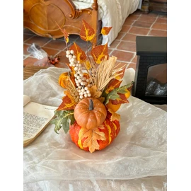 Vellure Pumpkin Fall Decor – Realistic Autumn Foliage and Ornaments, Harvest Festival Home and Party Display
