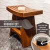 Purteak Teak Shower Bench, 450 Pound Capacity Shower Stool, Water