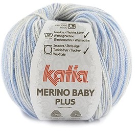 Merino Baby Plus 50 g – Colour: 106 – Blue/Stone Grey – Merino Wool with Total Easy Care is ideal for knitting and crocheting comfortable garments and basics for everyday life of the whole family.,