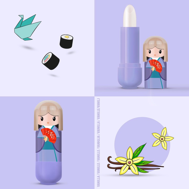 Kids Lip Balm Multipack, Cute Doll Lip Balm 6 Pack,