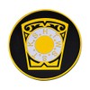 York Rite Keystone Round Masonic Auto Emblem - [Black &
