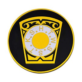 York Rite Keystone Round Masonic Auto Emblem - [Black & Gold][3'' Diameter]