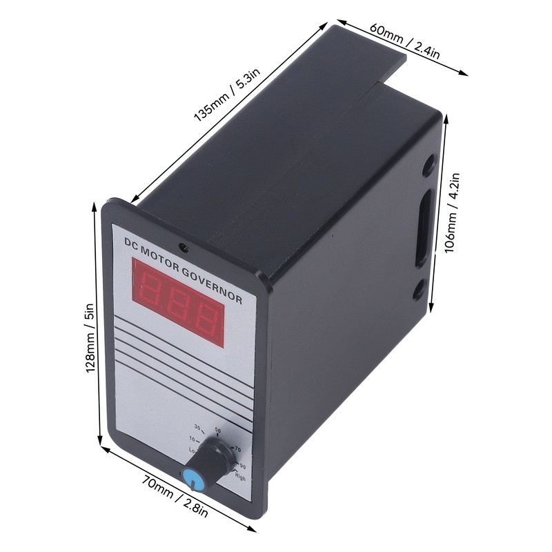 DC Motor Speed Regulator Digital Display ABS Dustproof Shell Adjustable