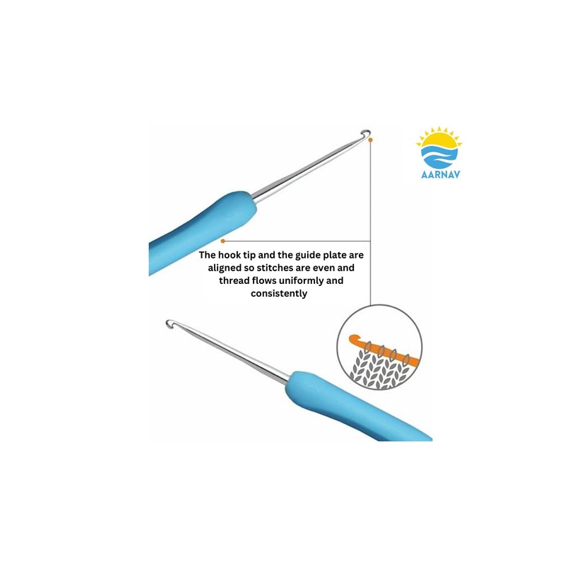 AARNAV Plastic Handle Crochet Hook Ergonomic Crochet Hook for Arthritic