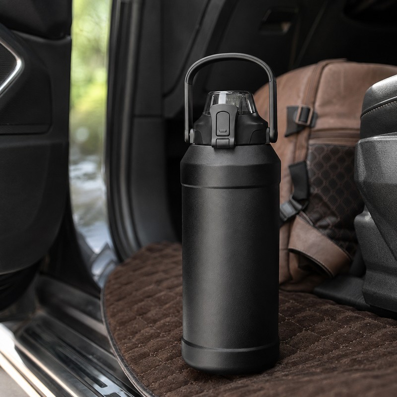 Insulated Water Bottle with Straw & Handle – 316 Stainless