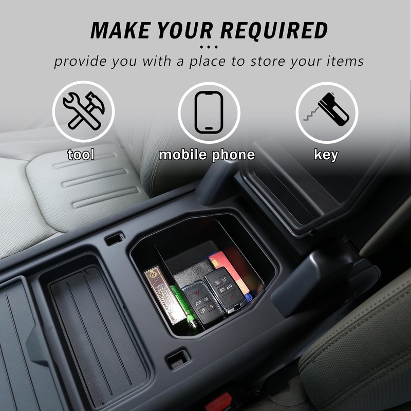 HIRUFAIT Center Console Organizer Tray Compatible with Land Rover Defender