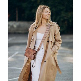 CHOLISS Small Crossbody Bags for Women, Wristlet Wallets for Women Trendy Vegan Leather Phone Purse Handbag for Travel Casual Brown