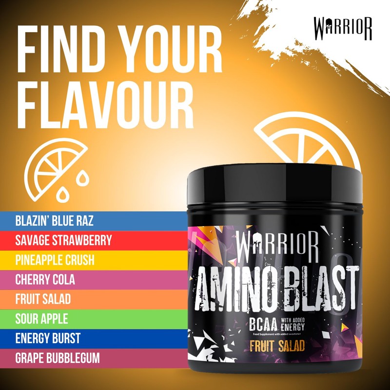 Warrior Amino Blast BCAA Powder 270g – Fruit Salad Flavour,