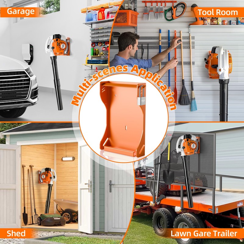 HEIWUKONG Blower Rack for Stihl BG-50,BG-56,BG-66,BG-86,Handheld Leaf Blower Wall Mount